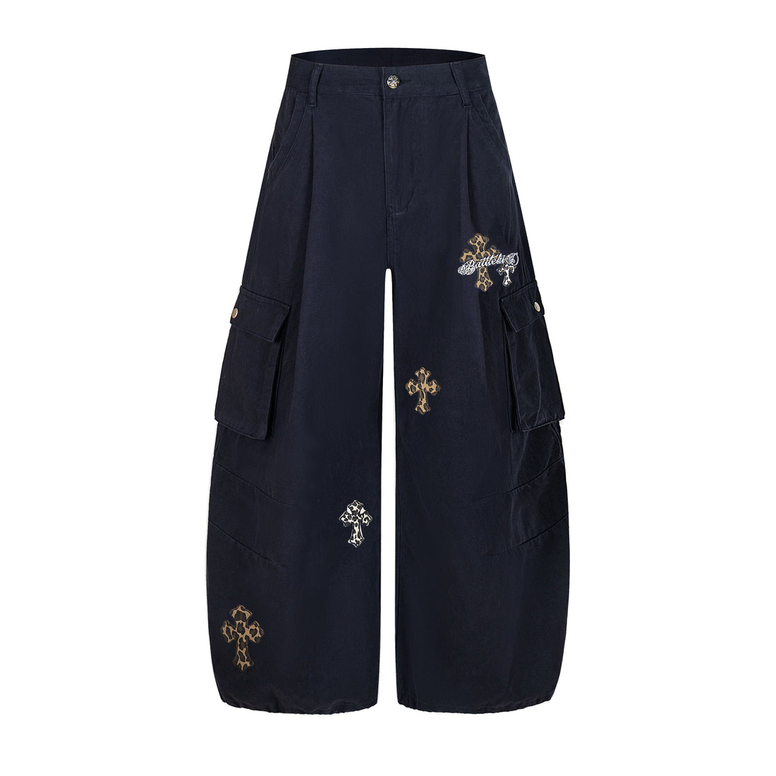 3-6-5.shop Cross Embroidered Cargo Pants