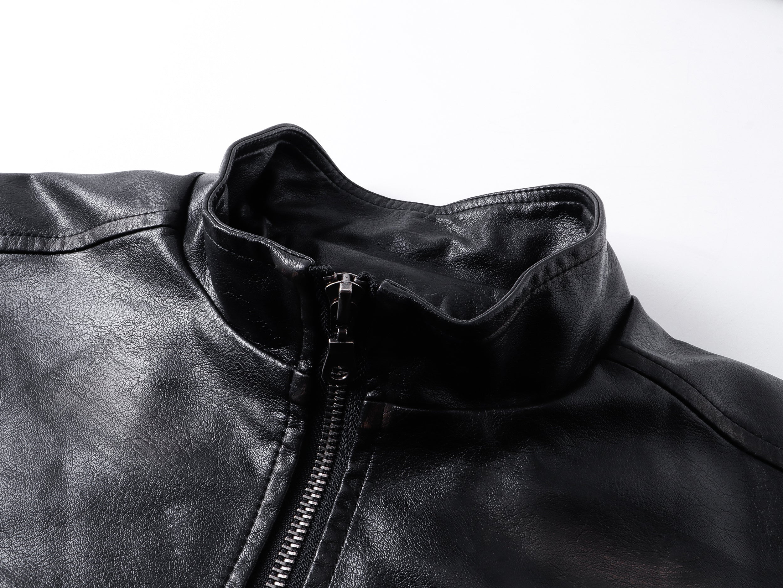 3-6-5.shop PU Leather Zip Jacket