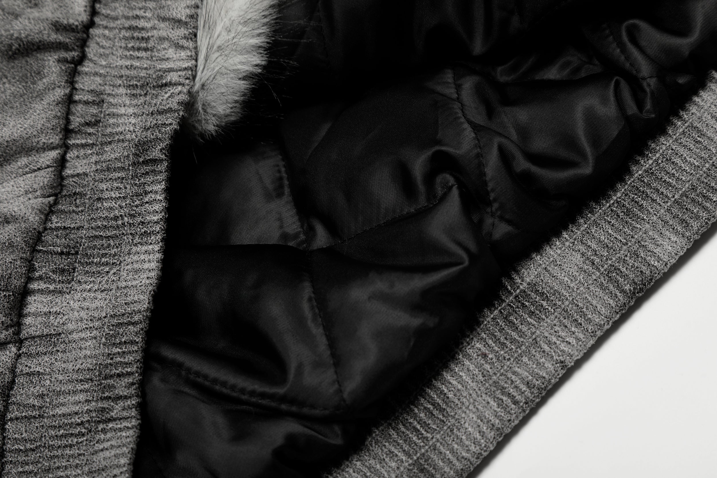 3-6-5.shop Washed Faux-Fur Hooded Jacket
