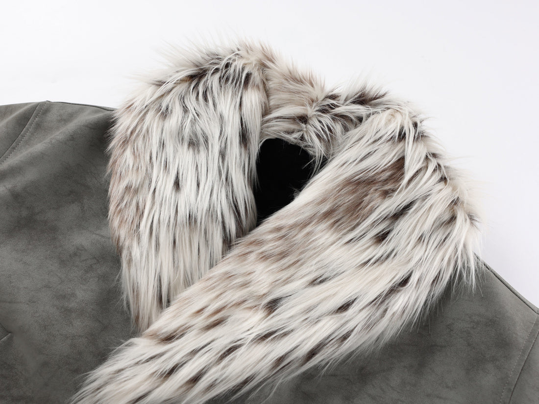 3-6-5.shop Faux-Fur Collar Winter Jacket