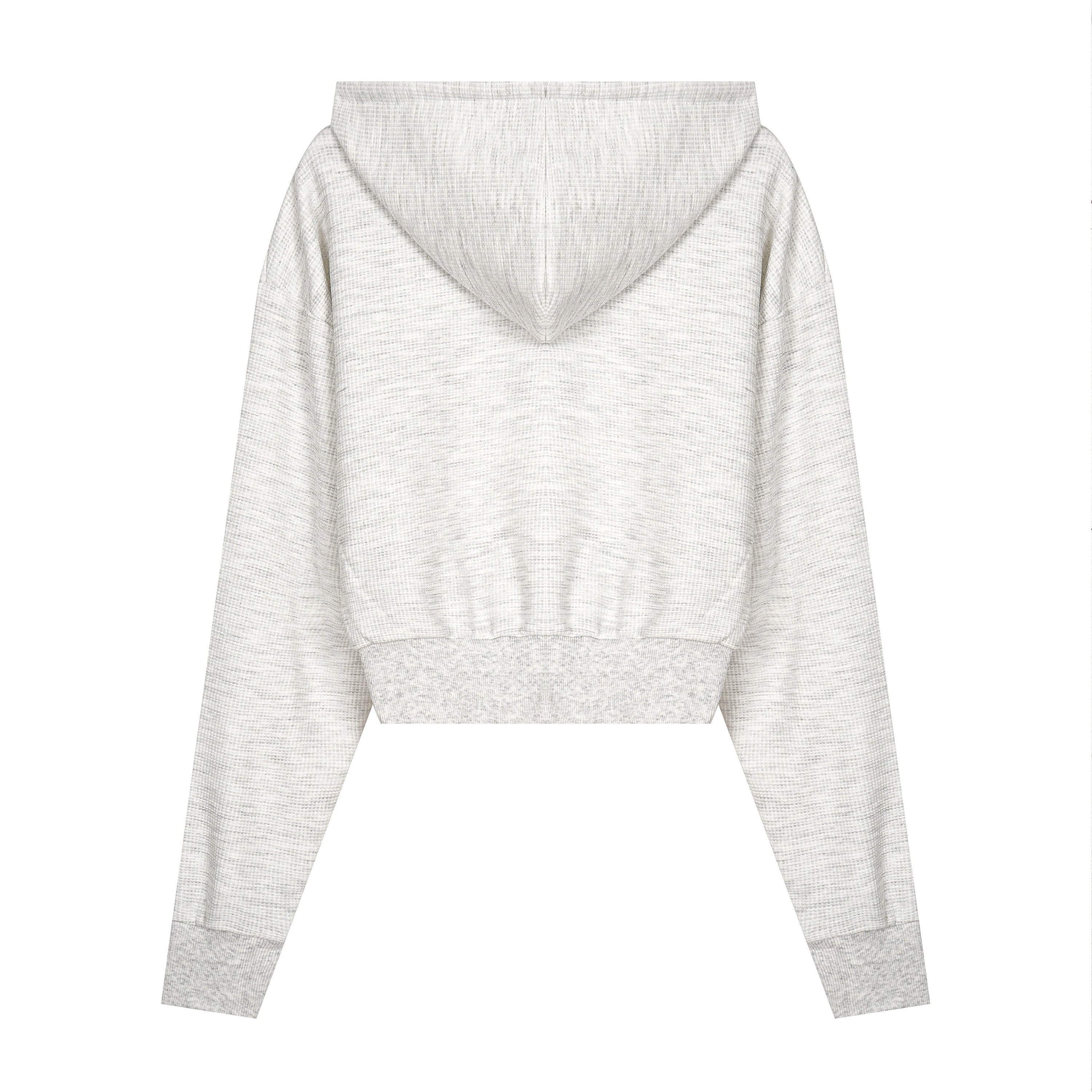 3-6-5.shop Studded Cross Cropped Zip Hoodie