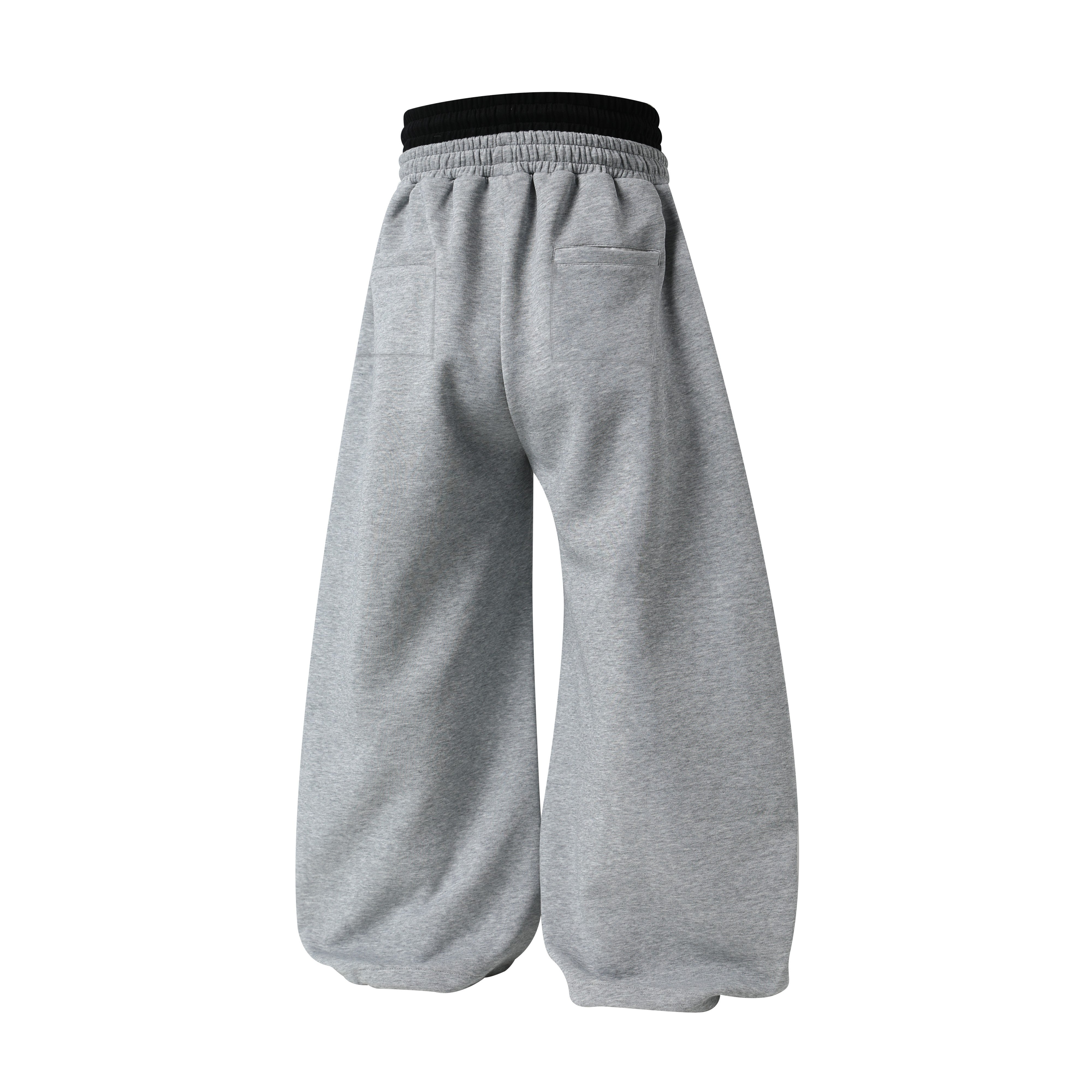 3-6-5.shop 77 Patchwork Wide-Leg Sweatpants