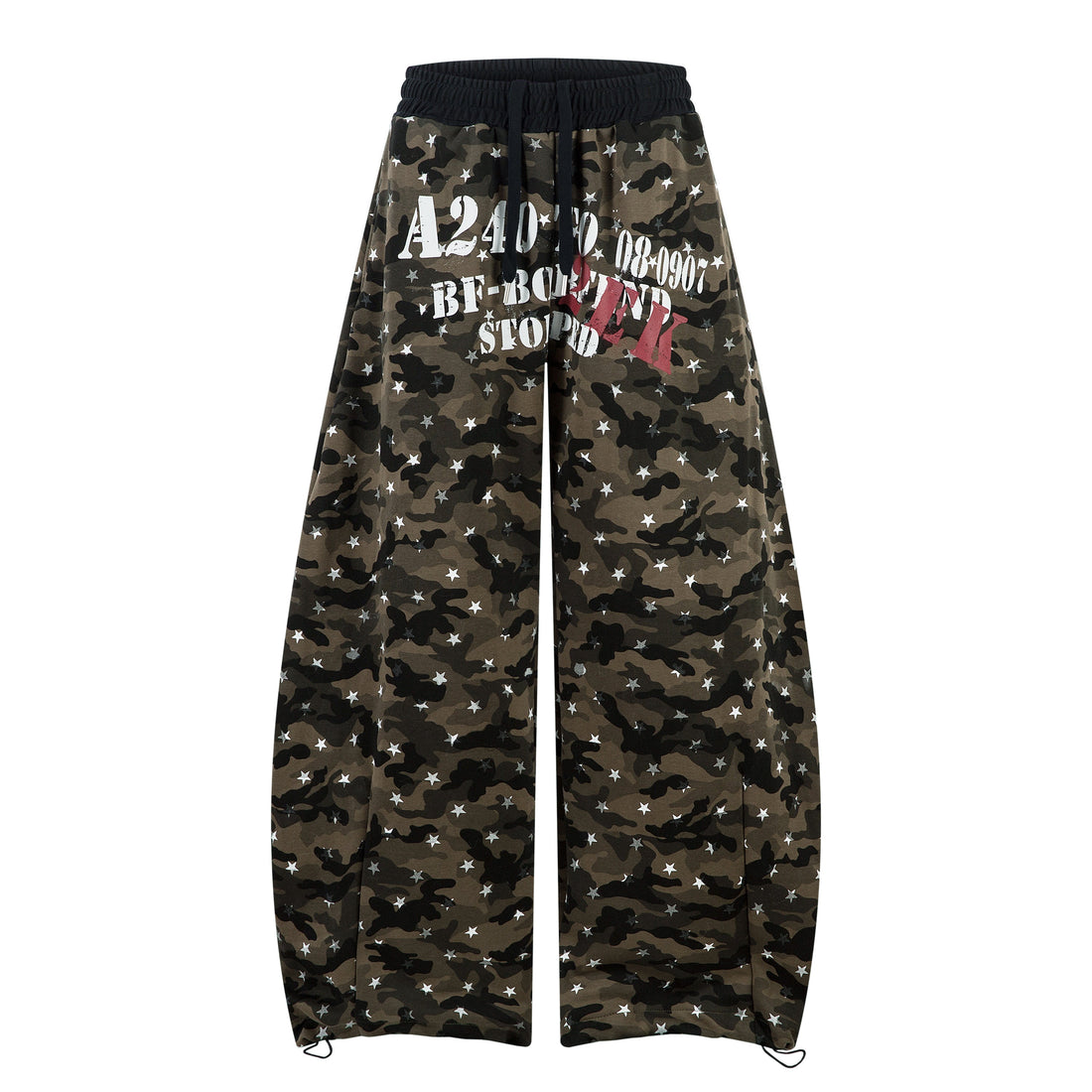 3-6-5.shop Star Camo Wide-Leg Sweatpants