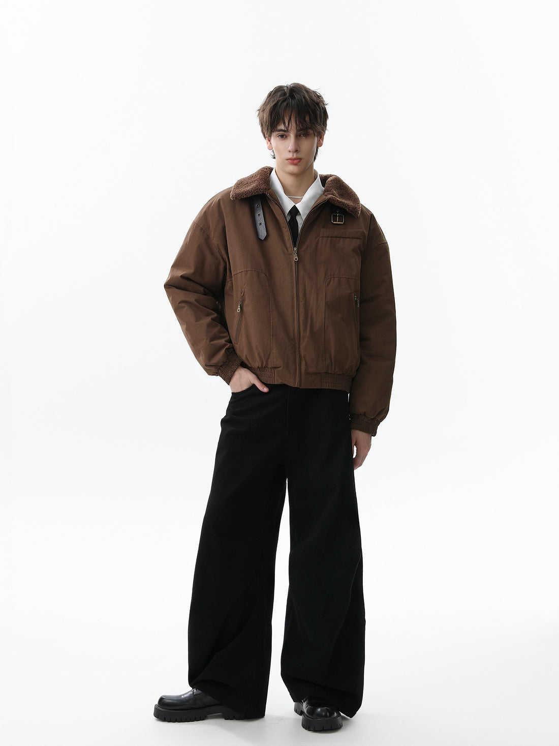 3-6-5.shop Cotton Stand-Collar Bomber Jacket