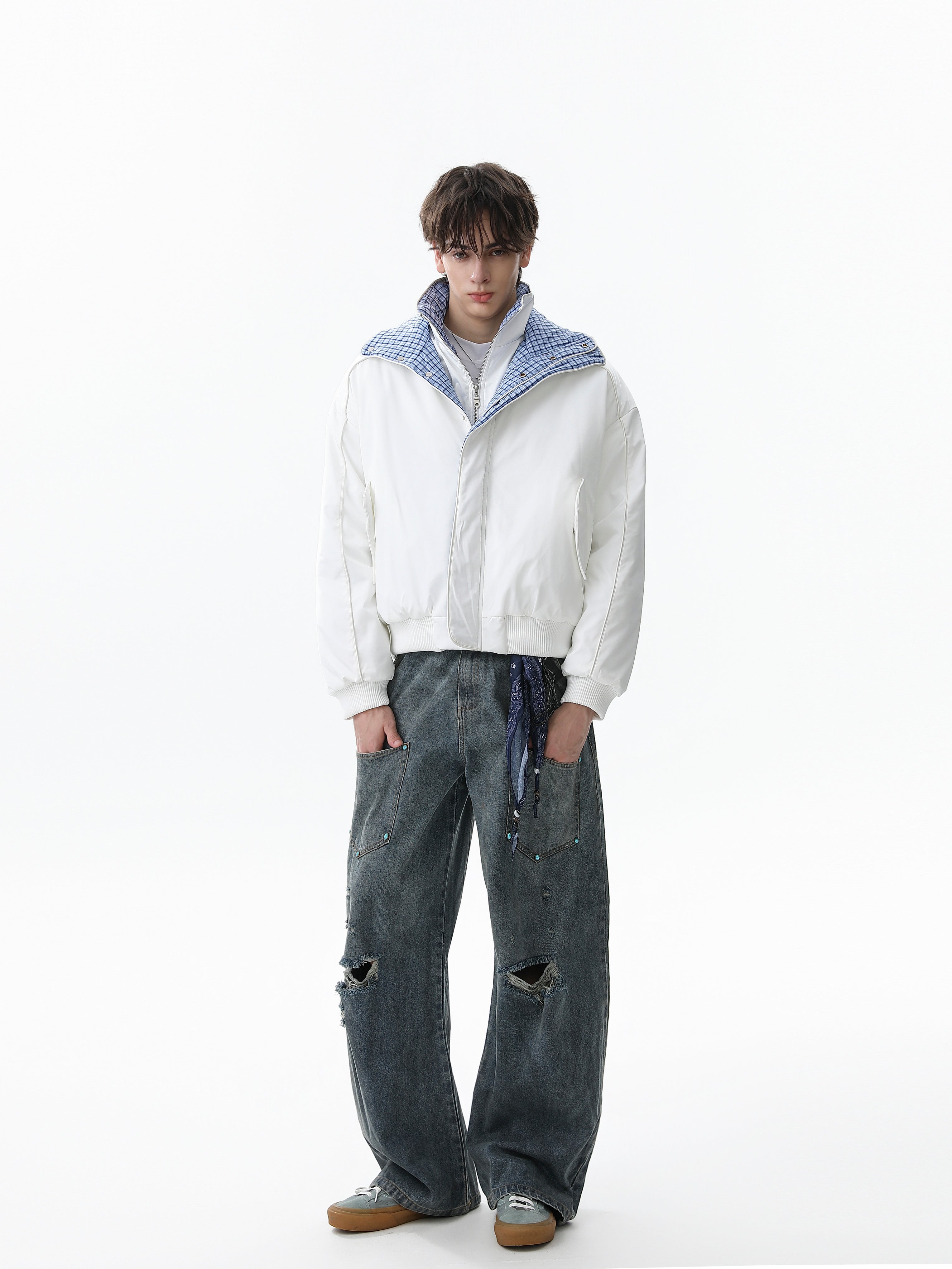 3-6-5.shop Reversible Collar Padded Jacket