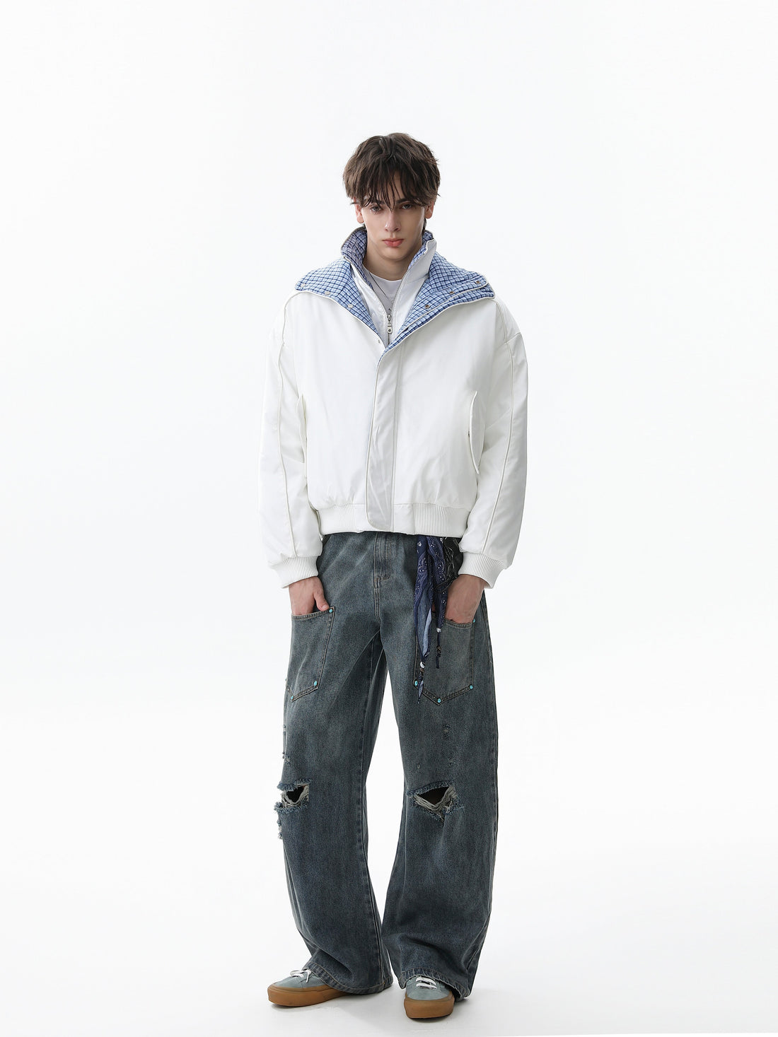 3-6-5.shop Reversible Collar Padded Jacket
