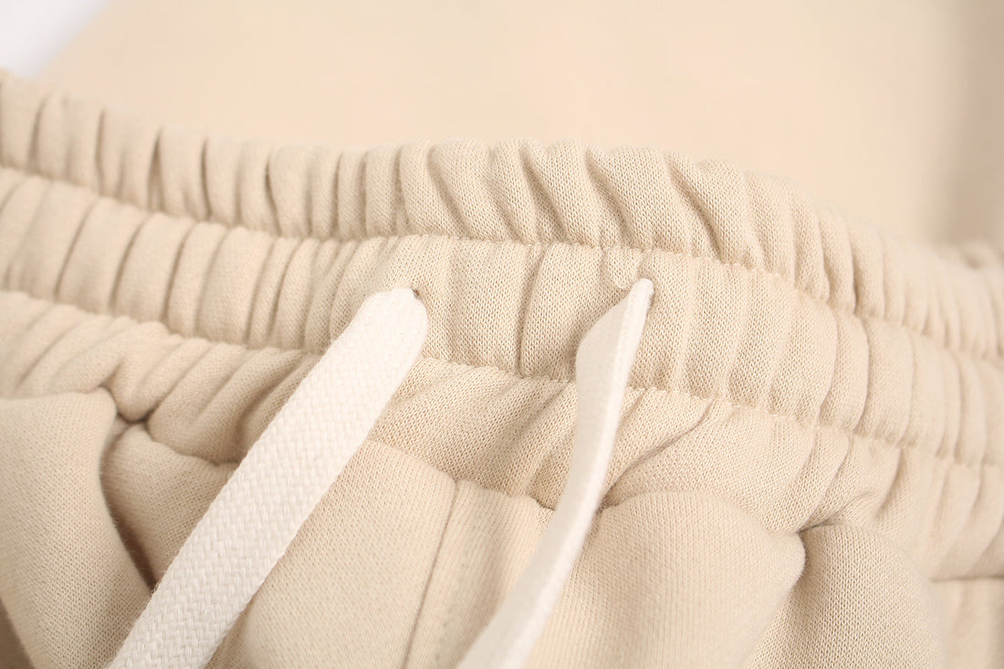 3-6-5.shop Fleece-Lined Retro Letter Wide-Leg Sweatpants