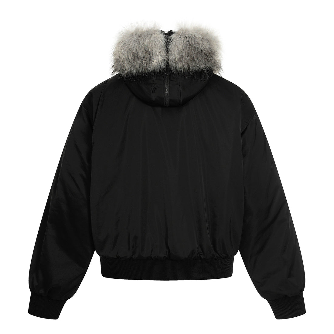 3-6-5.shop Faux Fur Trim Padded Bomber Jacket