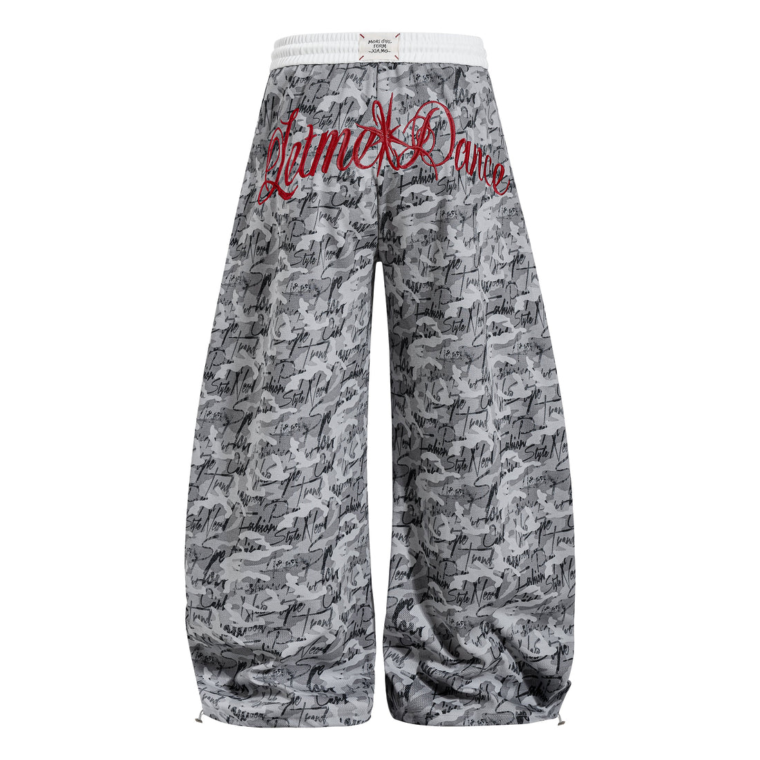 3-6-5.shop Camo Script Wide-Leg Pants