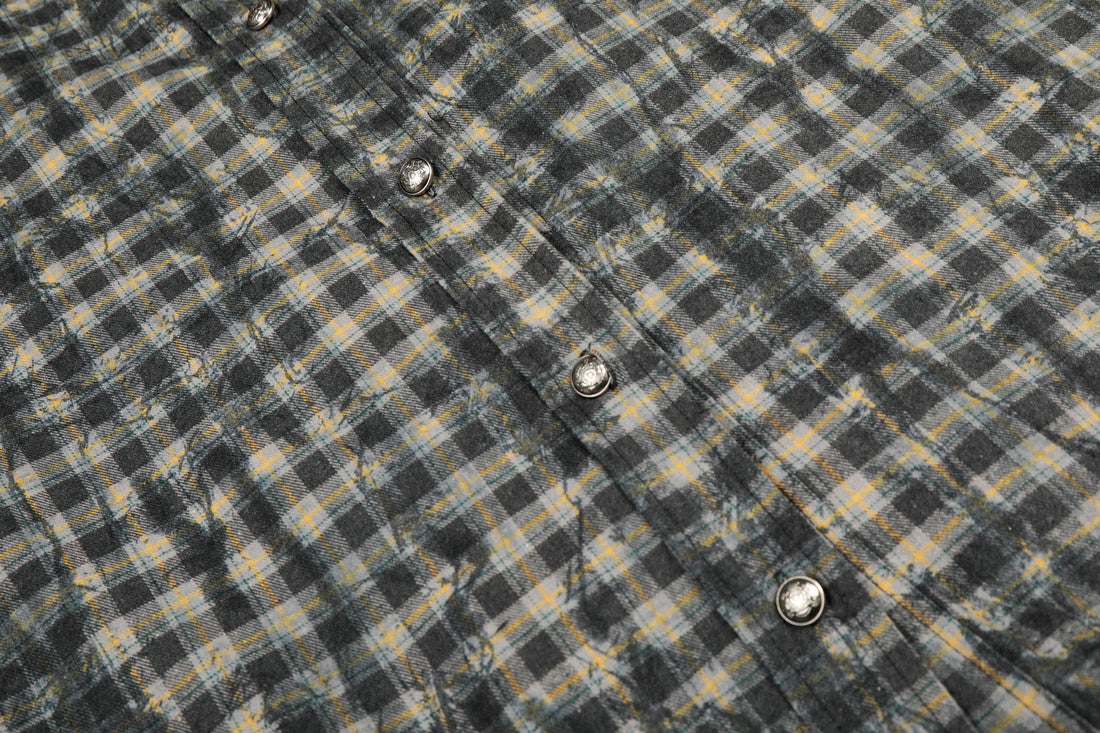 3-6-5.shop Vintage Plaid Button-Up Jacket