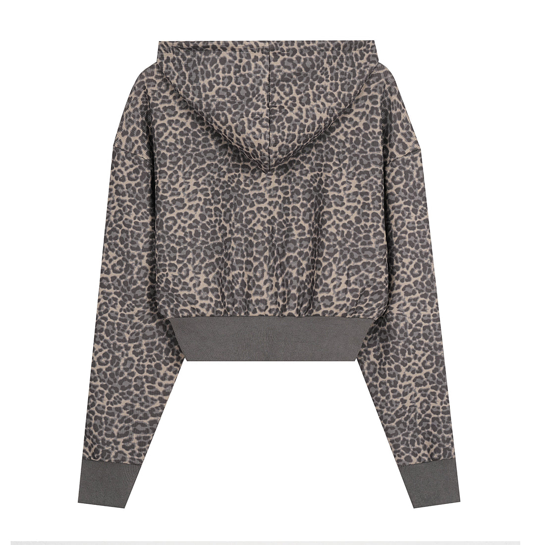 3-6-5.shop Studded Cross Cropped Zip Hoodie