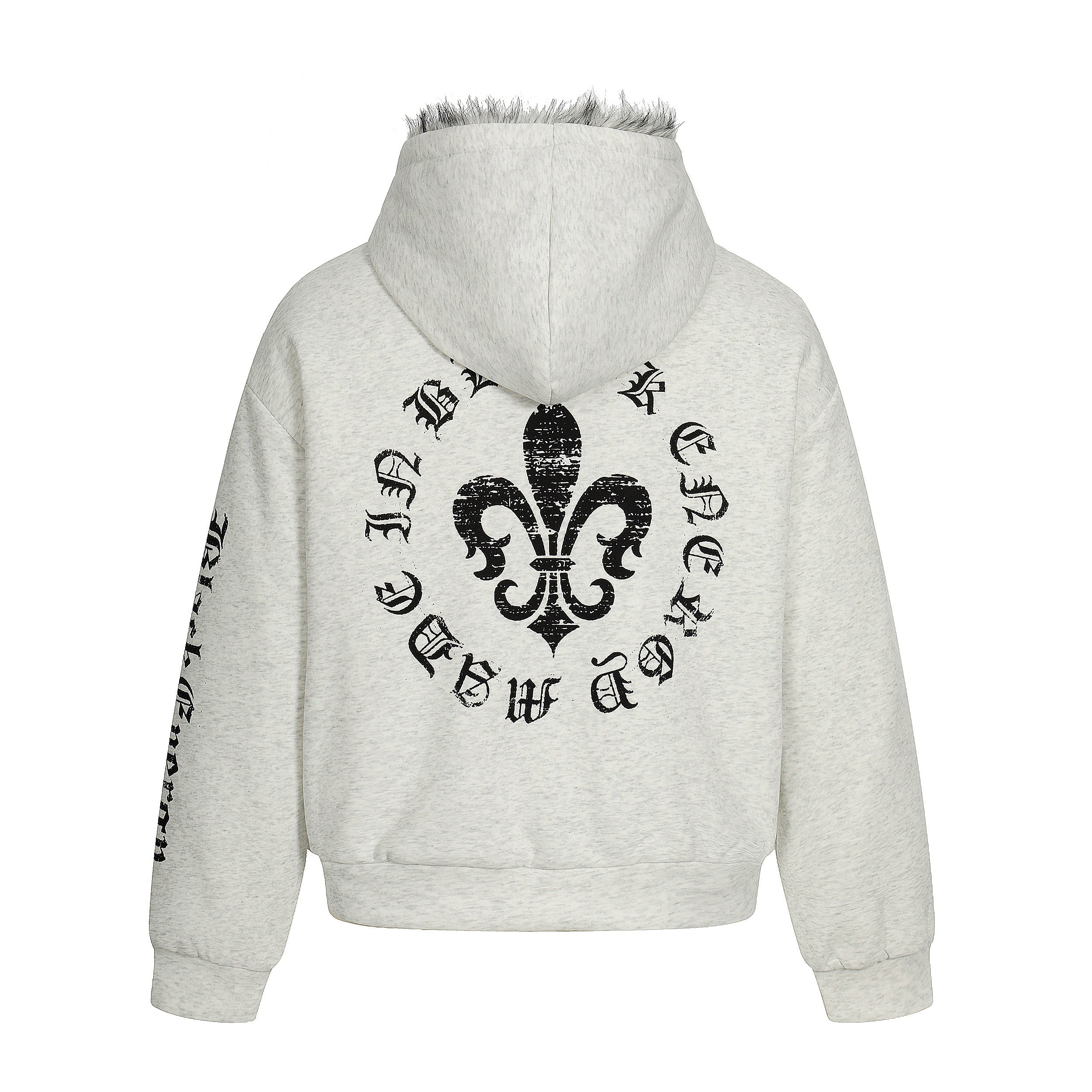 3-6-5.shop Faux Fur Lined Metal Clasp Hoodie Jacket