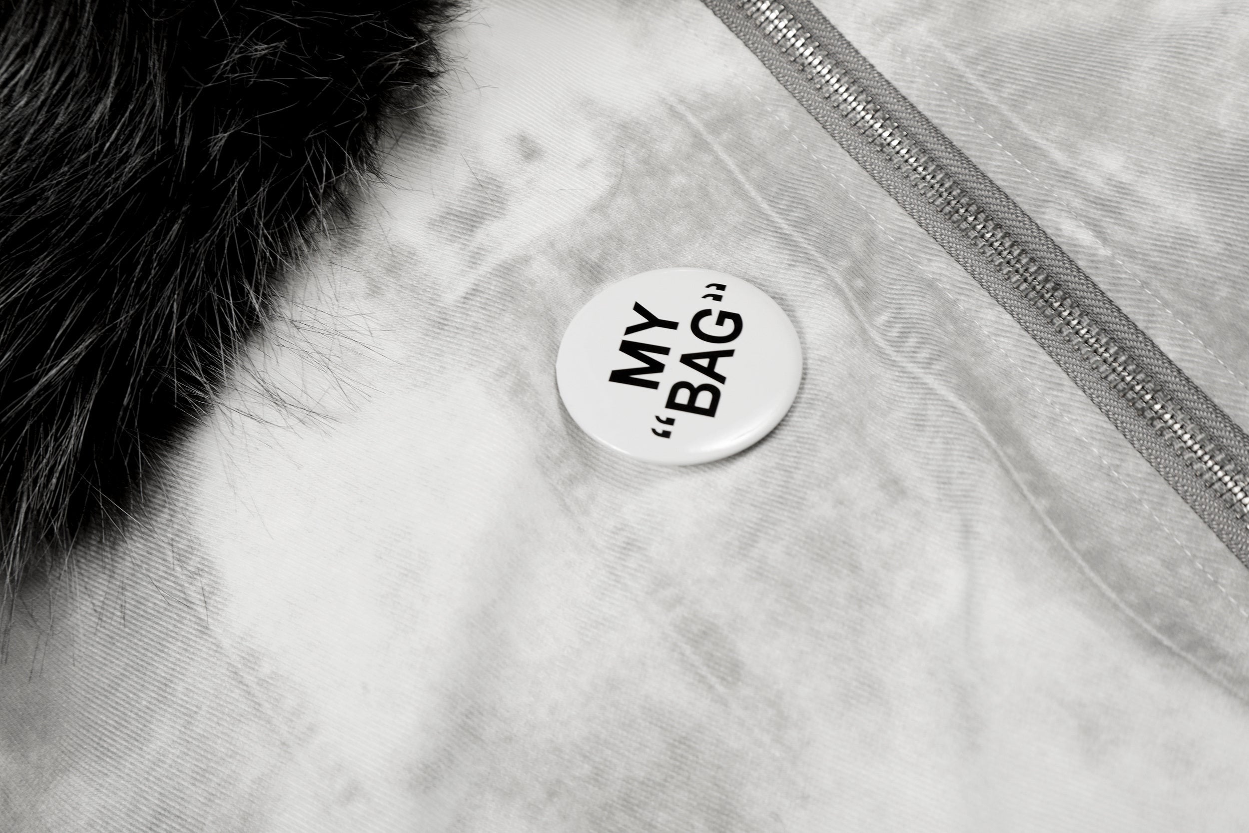 3-6-5.shop Tie-Dye Faux Fur Collar Bomber Jacket