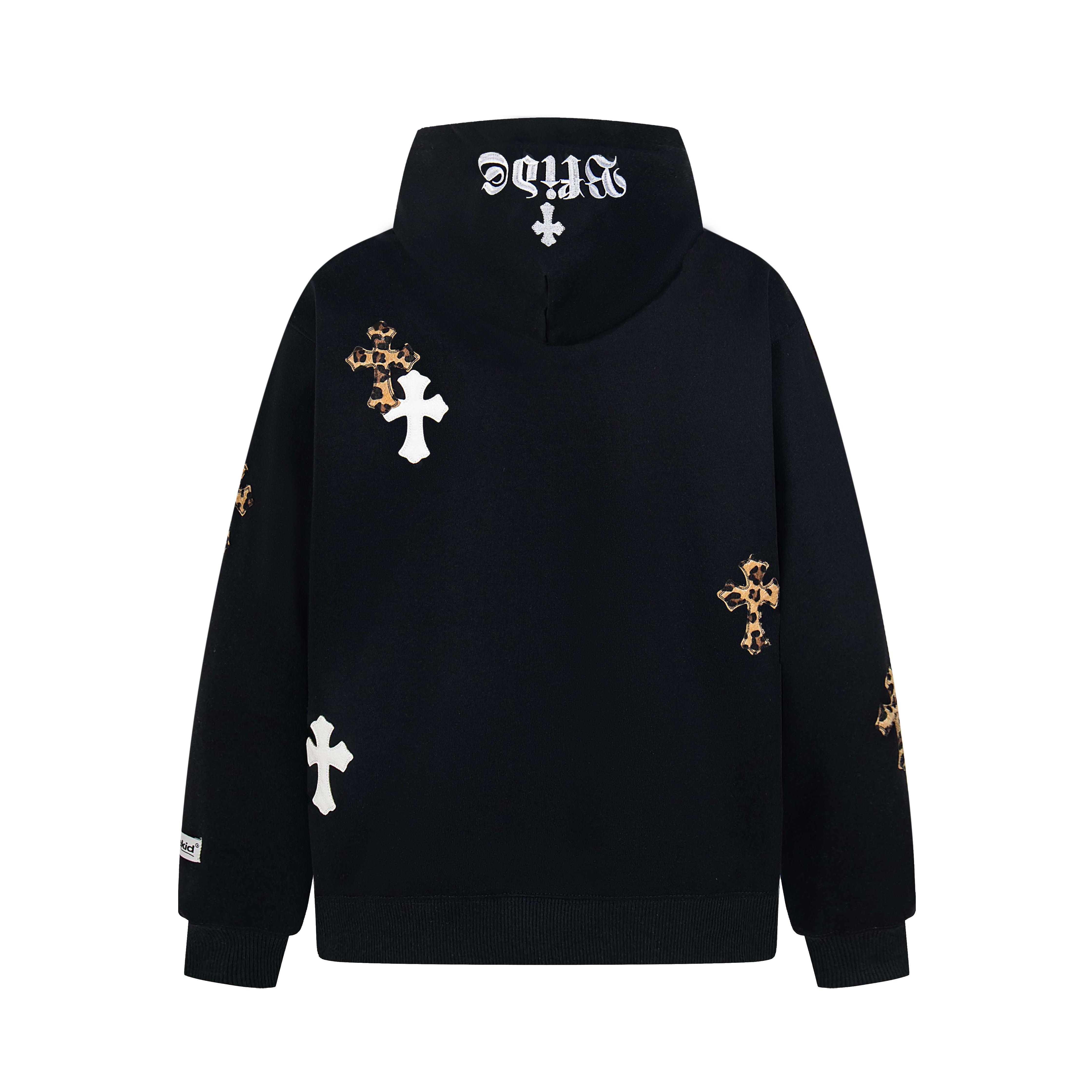 3-6-5.shop Cross Patch Full-Zip Hoodie