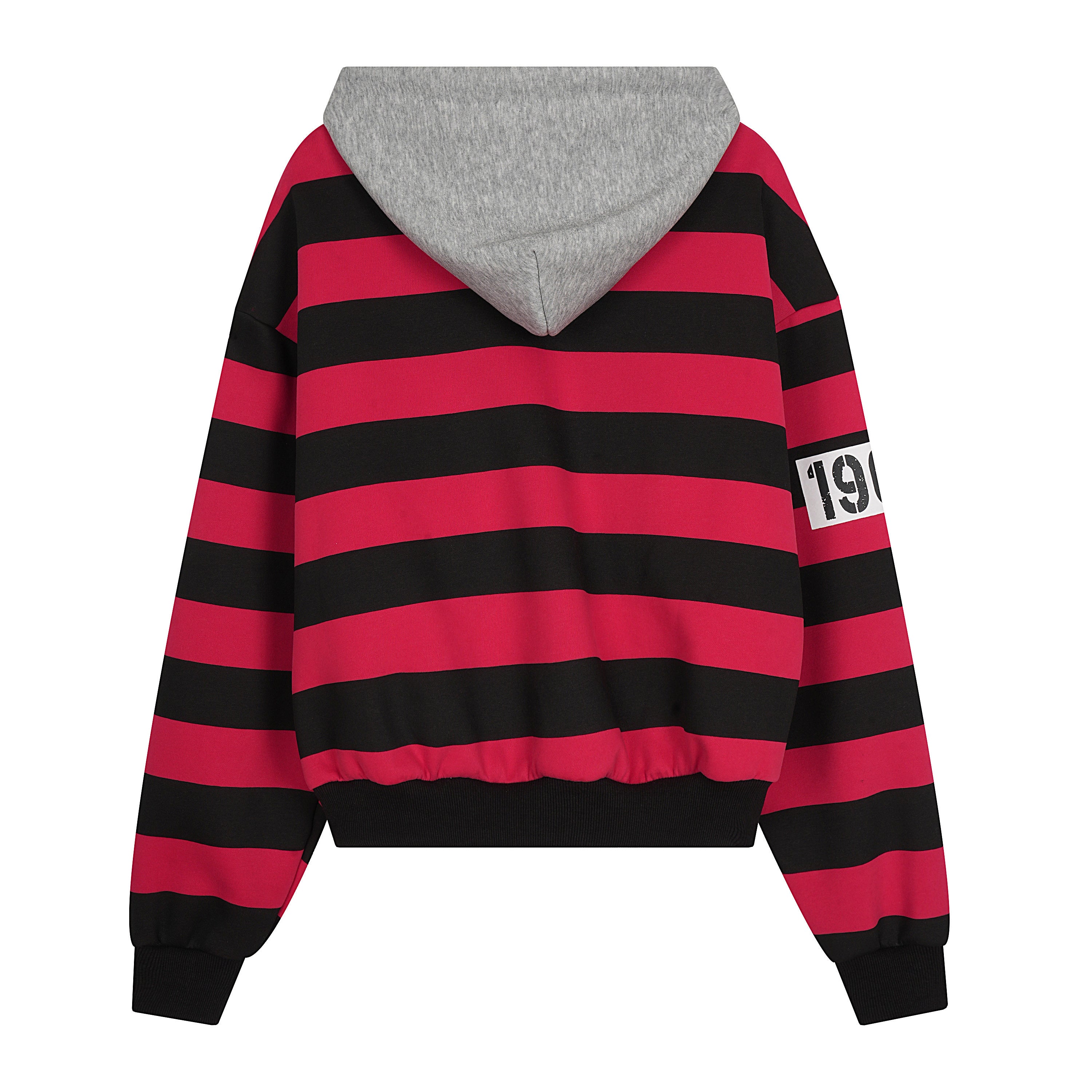 3-6-5.shop Striped Zip Hoodie