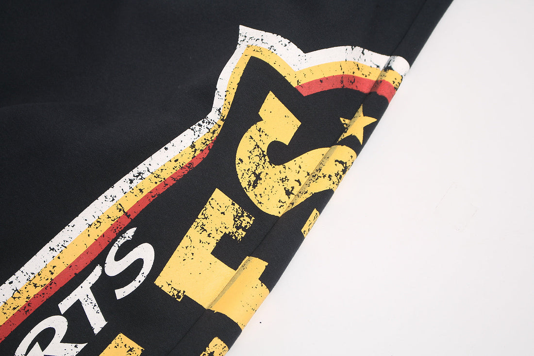 3-6-5.shop Fleece-Lined Sports Letter Wide-Leg Sweatpants