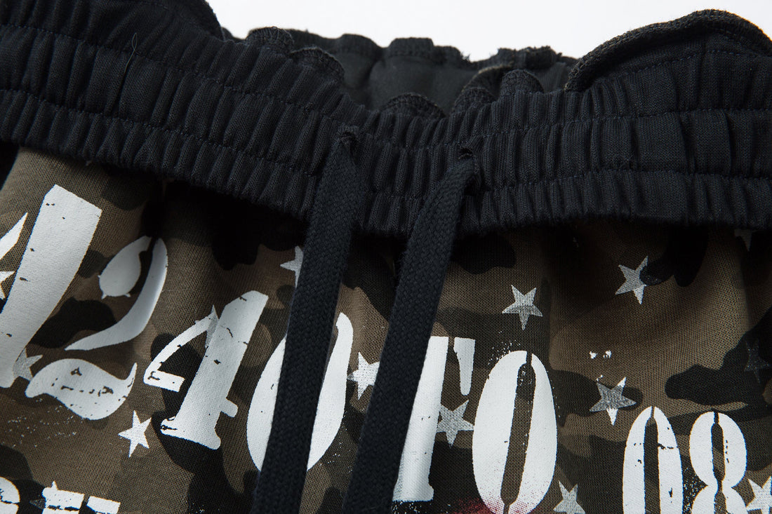 3-6-5.shop Star Camo Wide-Leg Sweatpants