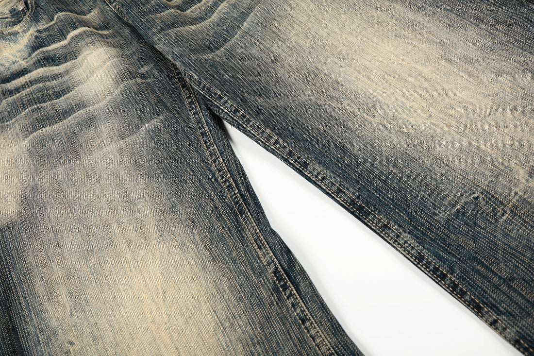 3-6-5.shop Vintage Washed Loose Denim Pants