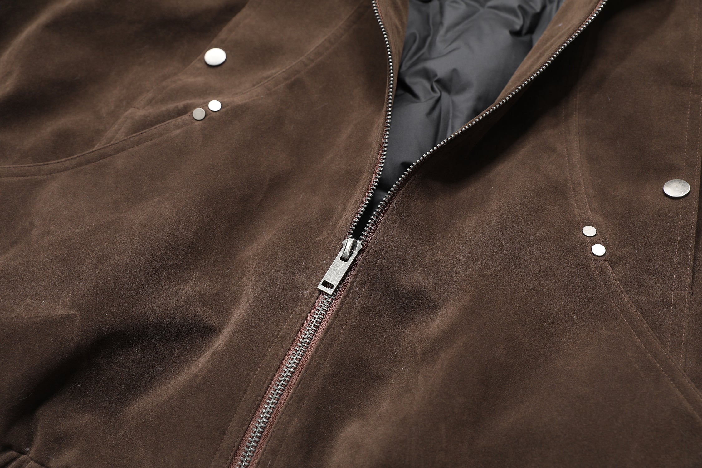3-6-5.shop Faux-Fur Collar Vintage Bomber Jacket