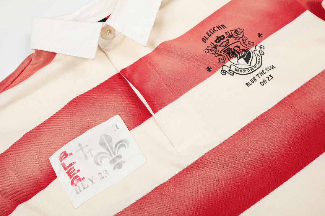 3-6-5.shop Striped Long Sleeve Rugby Shirt