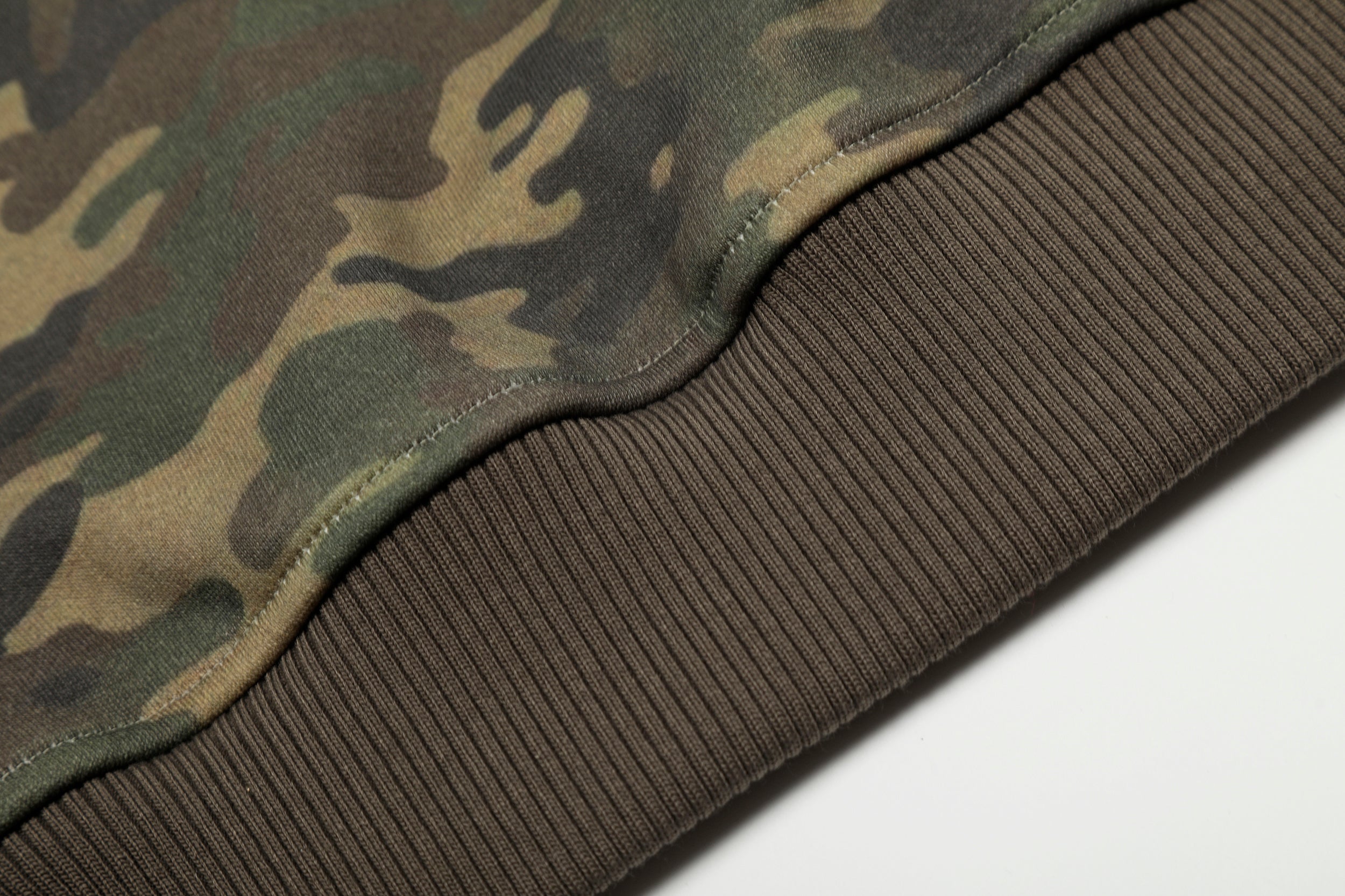 3-6-5.shop Camo Chenille Patch Half-Zip Hoodie