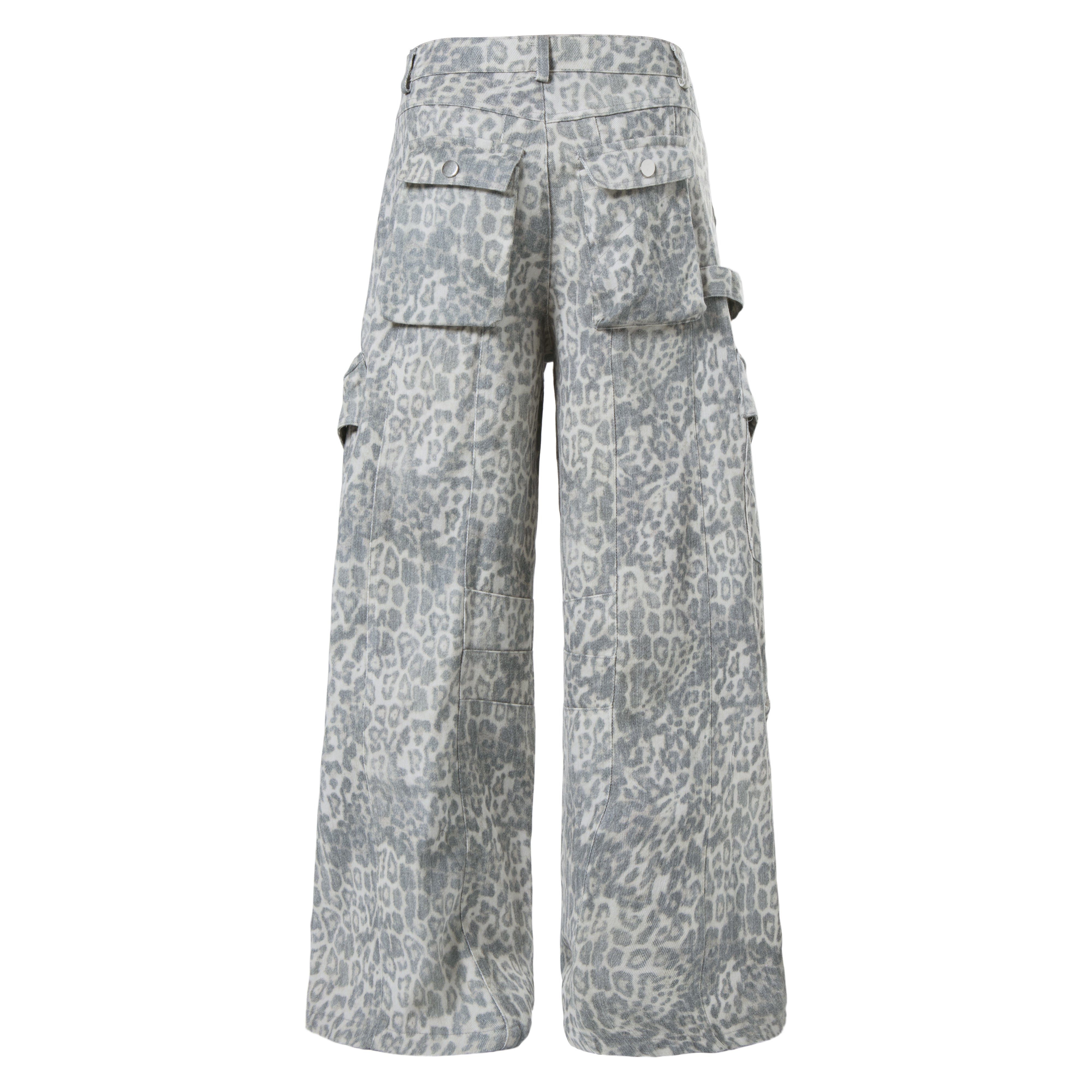 3-6-5.shop Leopard Utility Wide-Leg Pants