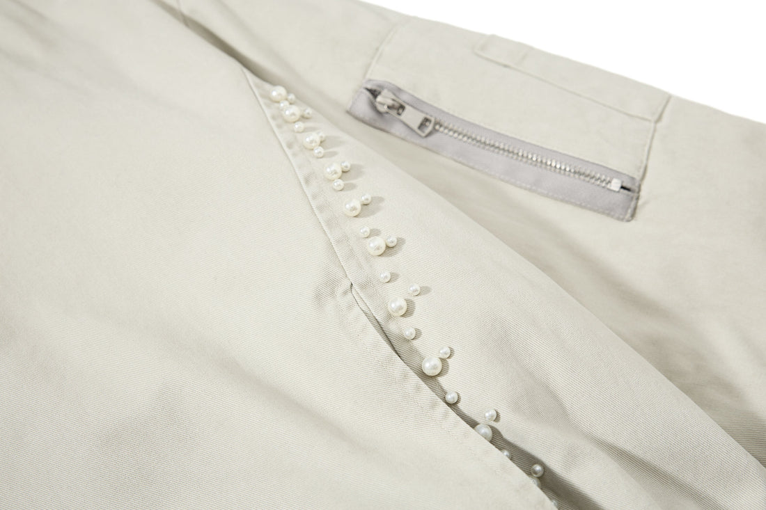 3-6-5.shop Studded Fur-Trim Hooded Jacket