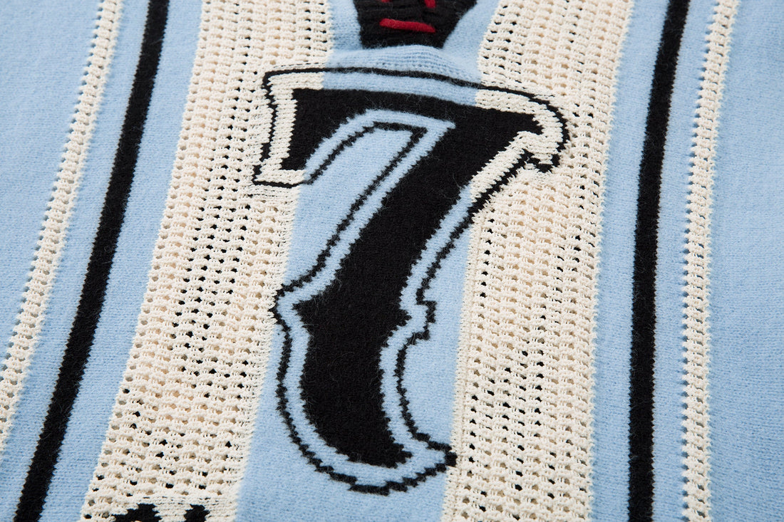 3-6-5.shop Varsity Stripe Knit Sweater