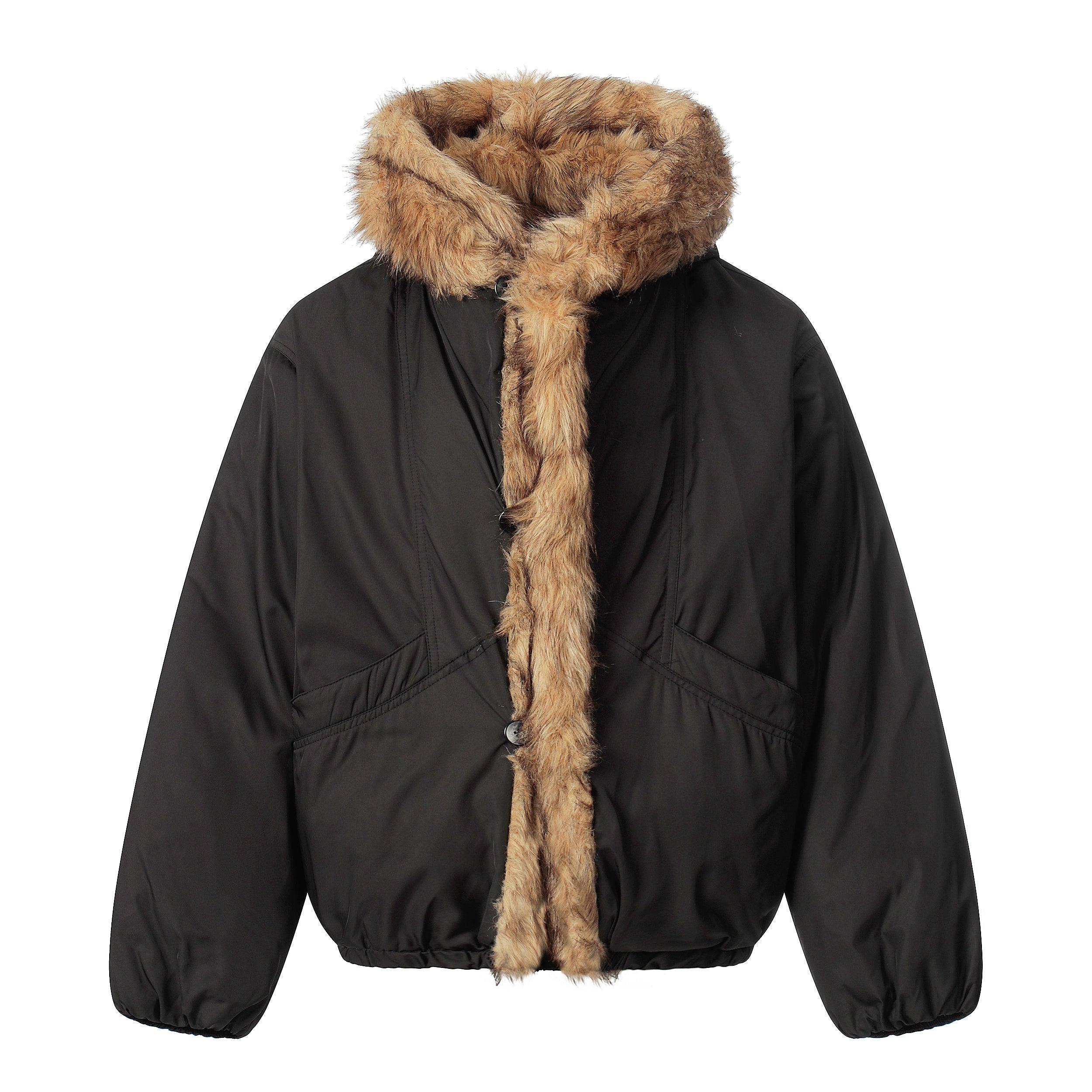 3-6-5.shop Faux Fur Trimmed Puffer Jacket