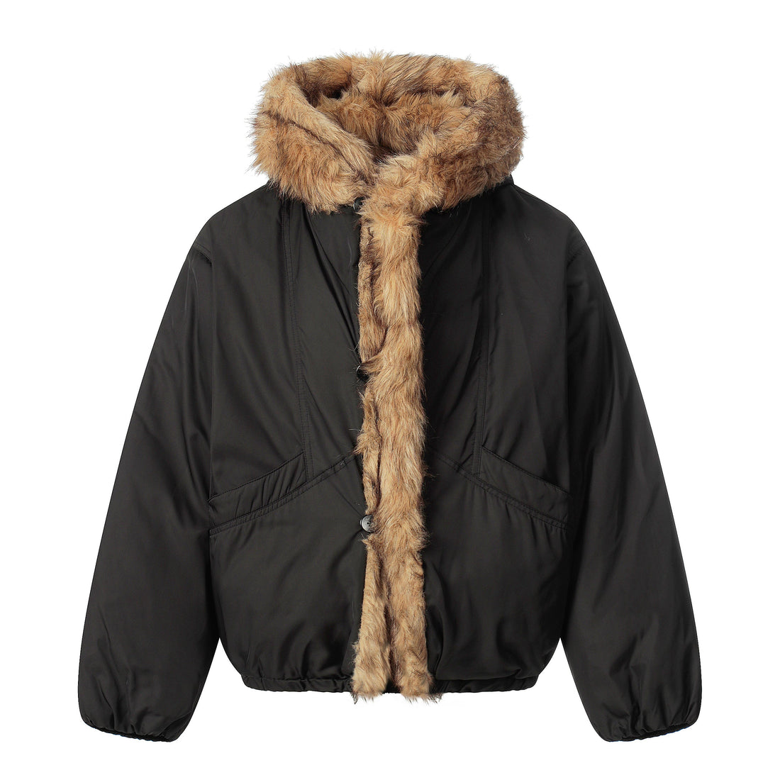 3-6-5.shop Faux Fur Trimmed Puffer Jacket
