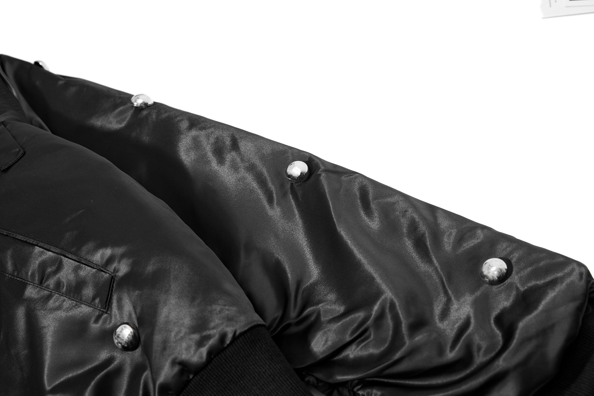 3-6-5.shop Faux Fur Collar Glossy Bomber Jacket