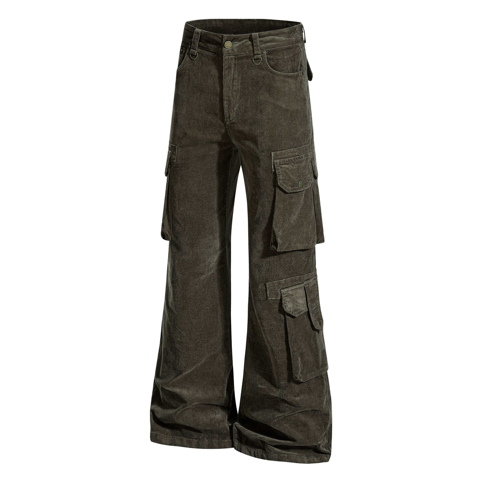 3-6-5.shop Washed Utility Flared Pants