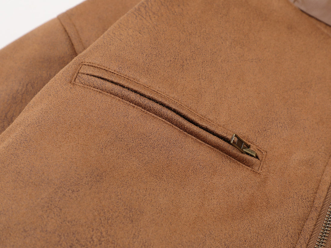 3-6-5.shop Fur-Collar Buckle Jacket