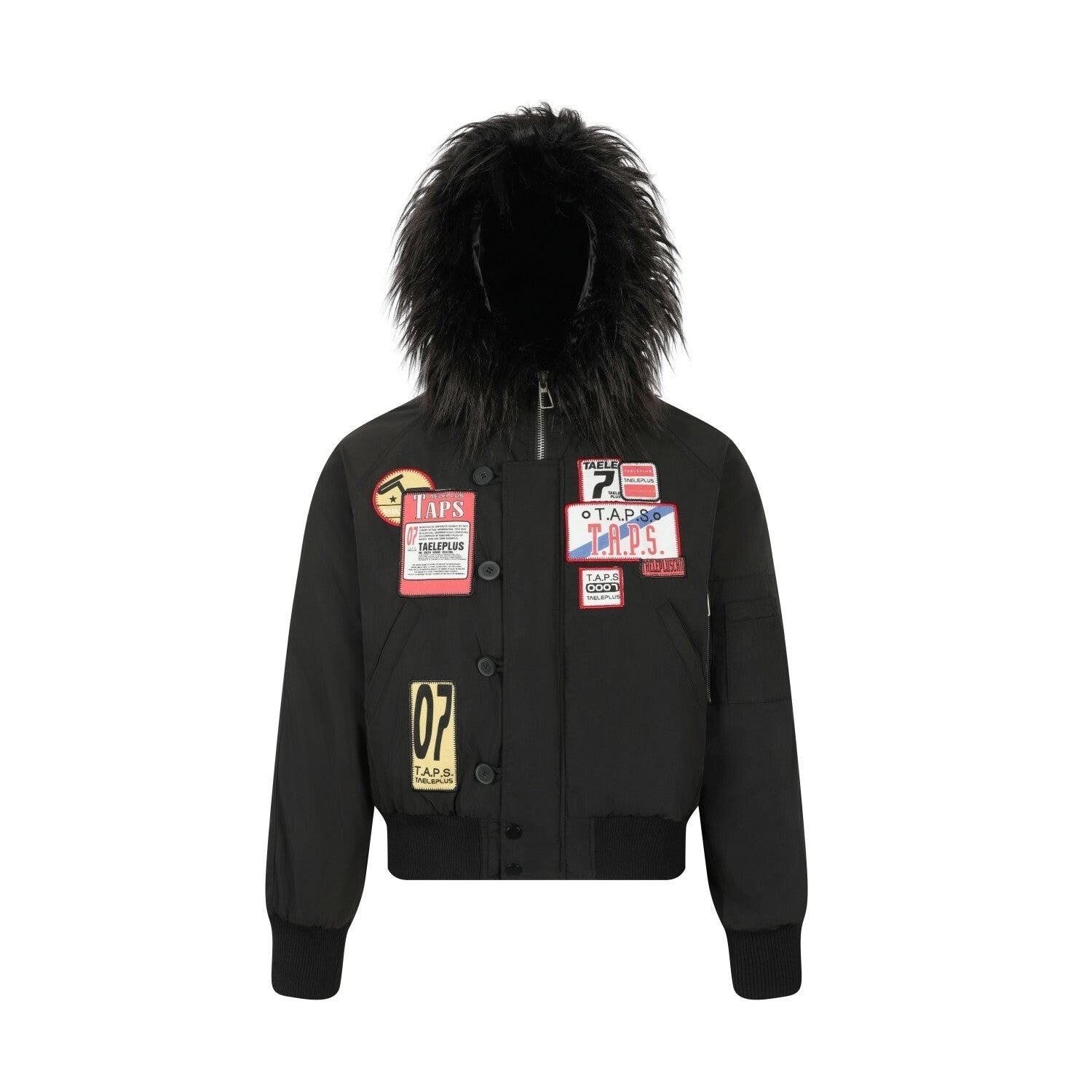 3-6-5.shop Faux Fur Hooded Bomber Jacket