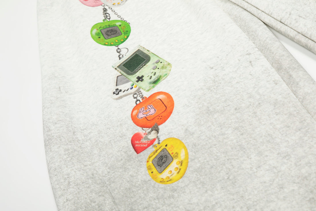 3-6-5.shop Retro Gadget Print Sweatpants