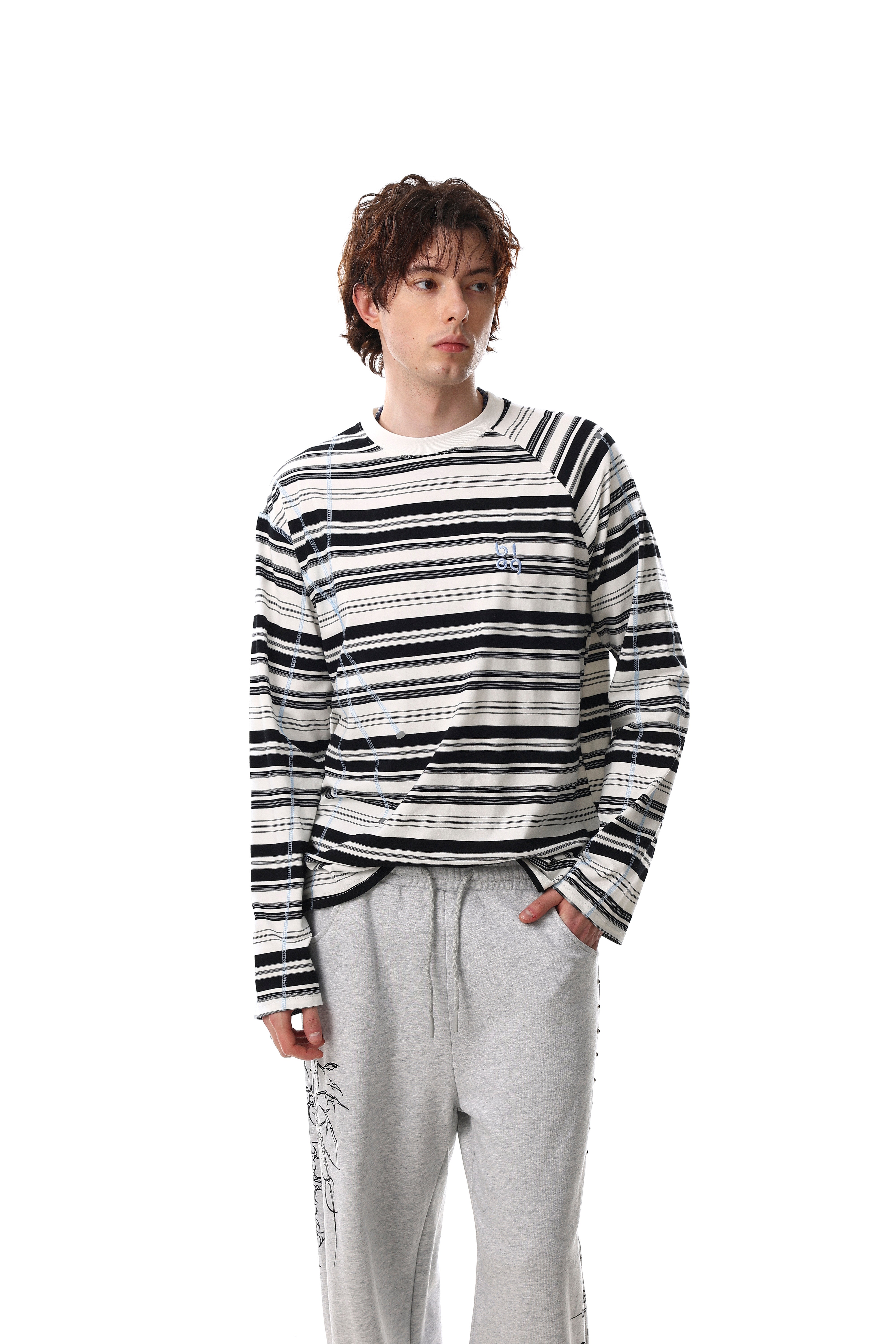 3-6-5.shop Striped Long Sleeve Tee