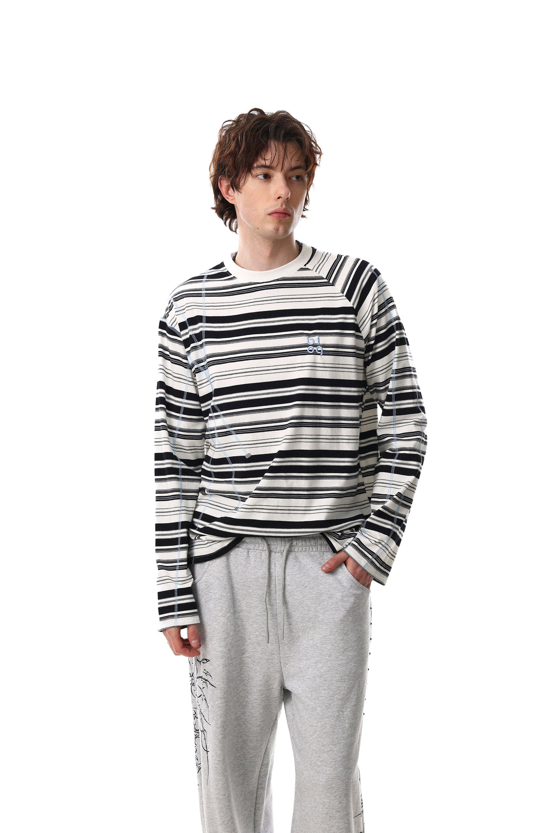 3-6-5.shop Striped Long Sleeve Tee