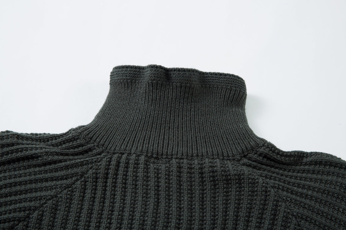 3-6-5.shop Minimalist Half-Zip Knit Sweater