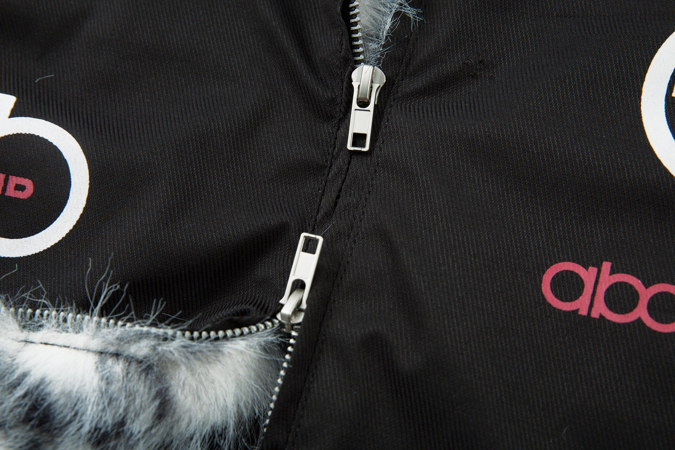 3-6-5.shop Racing Patch Faux Fur Hood Jacket