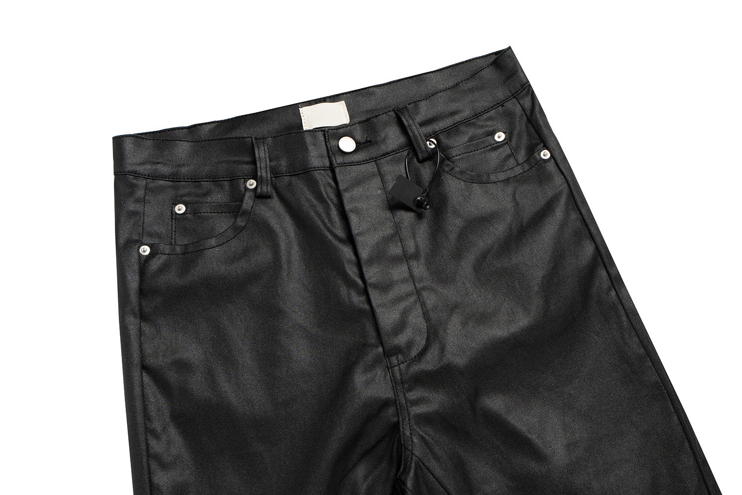 3-6-5.shop Blade-Cut Zip Leather Pants