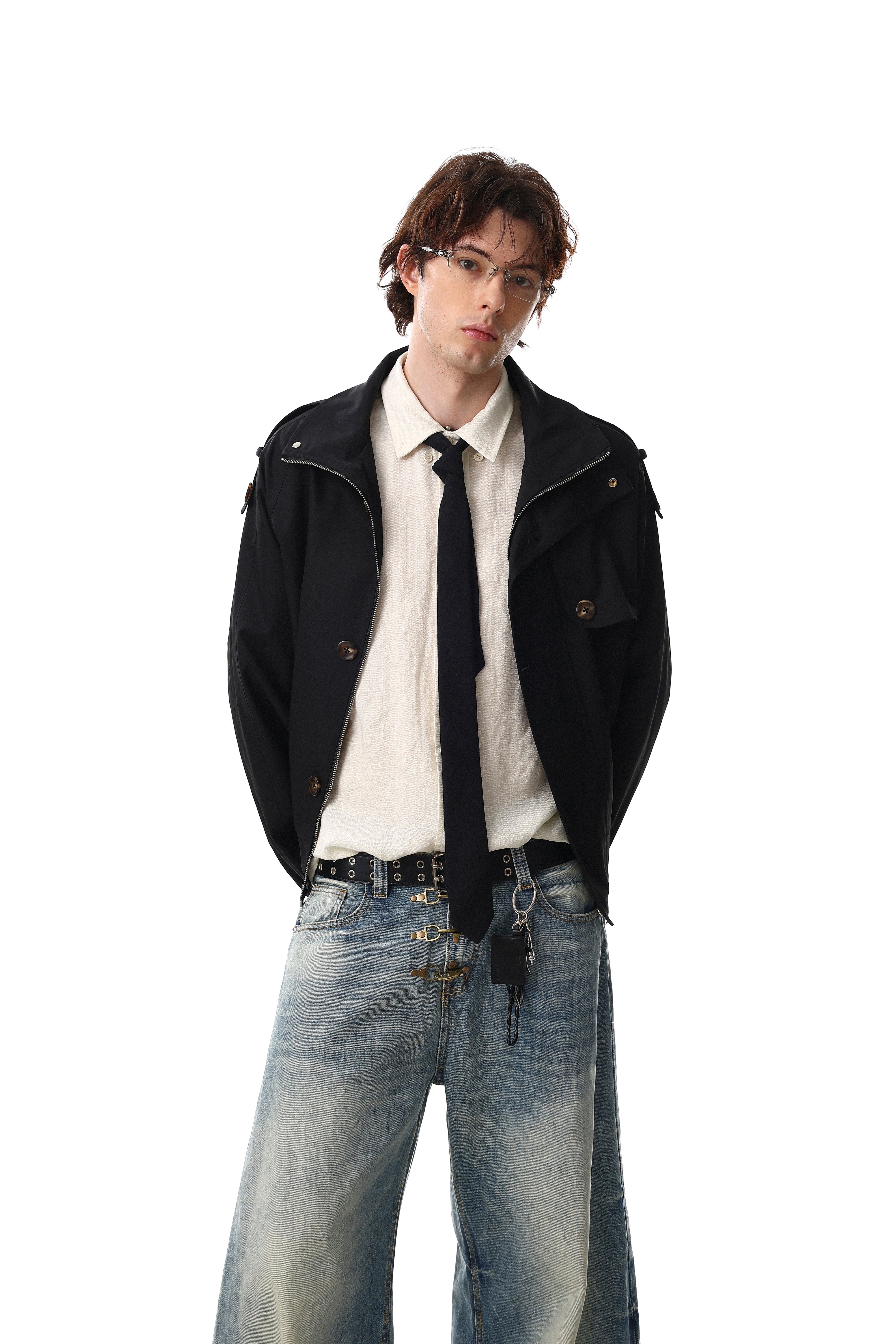 3-6-5.shop Utility Stand Collar Jacket