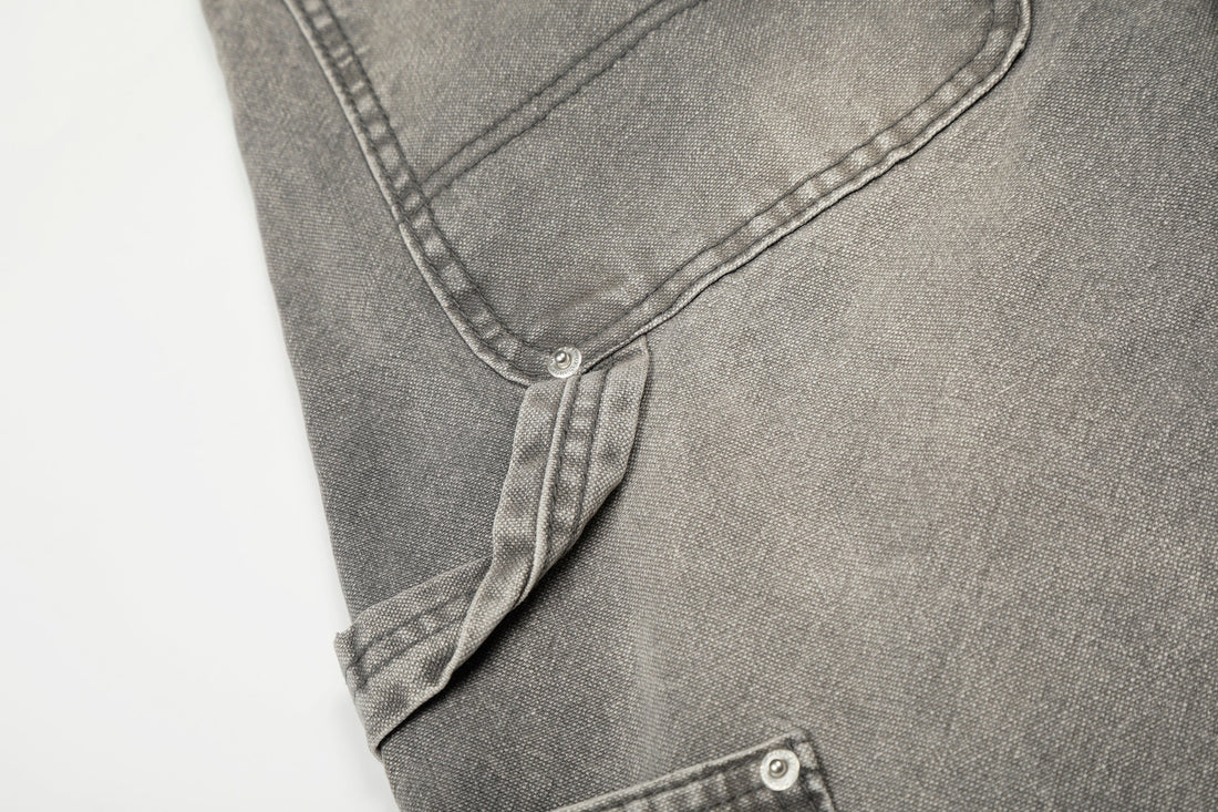 3-6-5.shop Washed Utility Distressed Denim Jeans