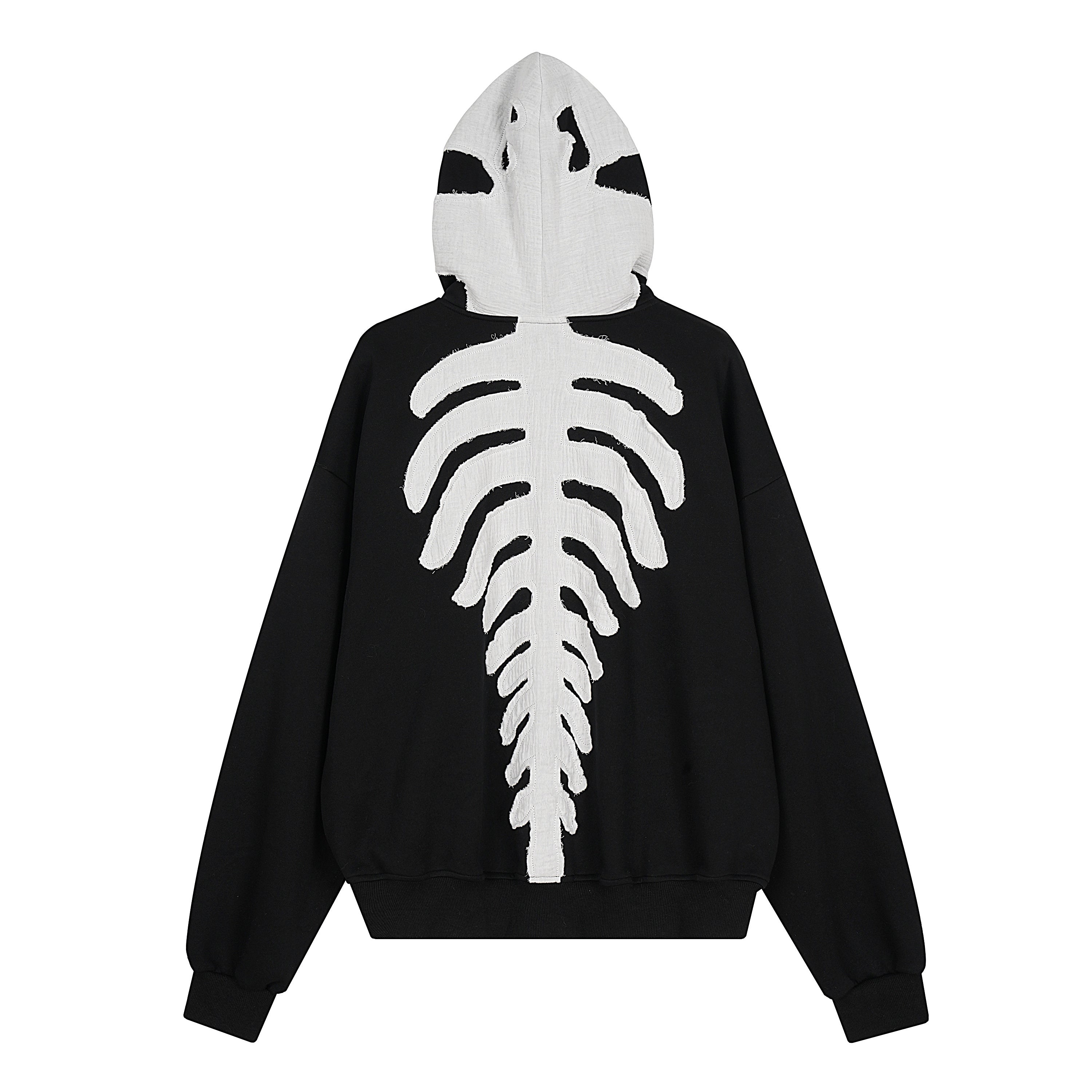 3-6-5.shop Skeleton Zip-Up Hoodie