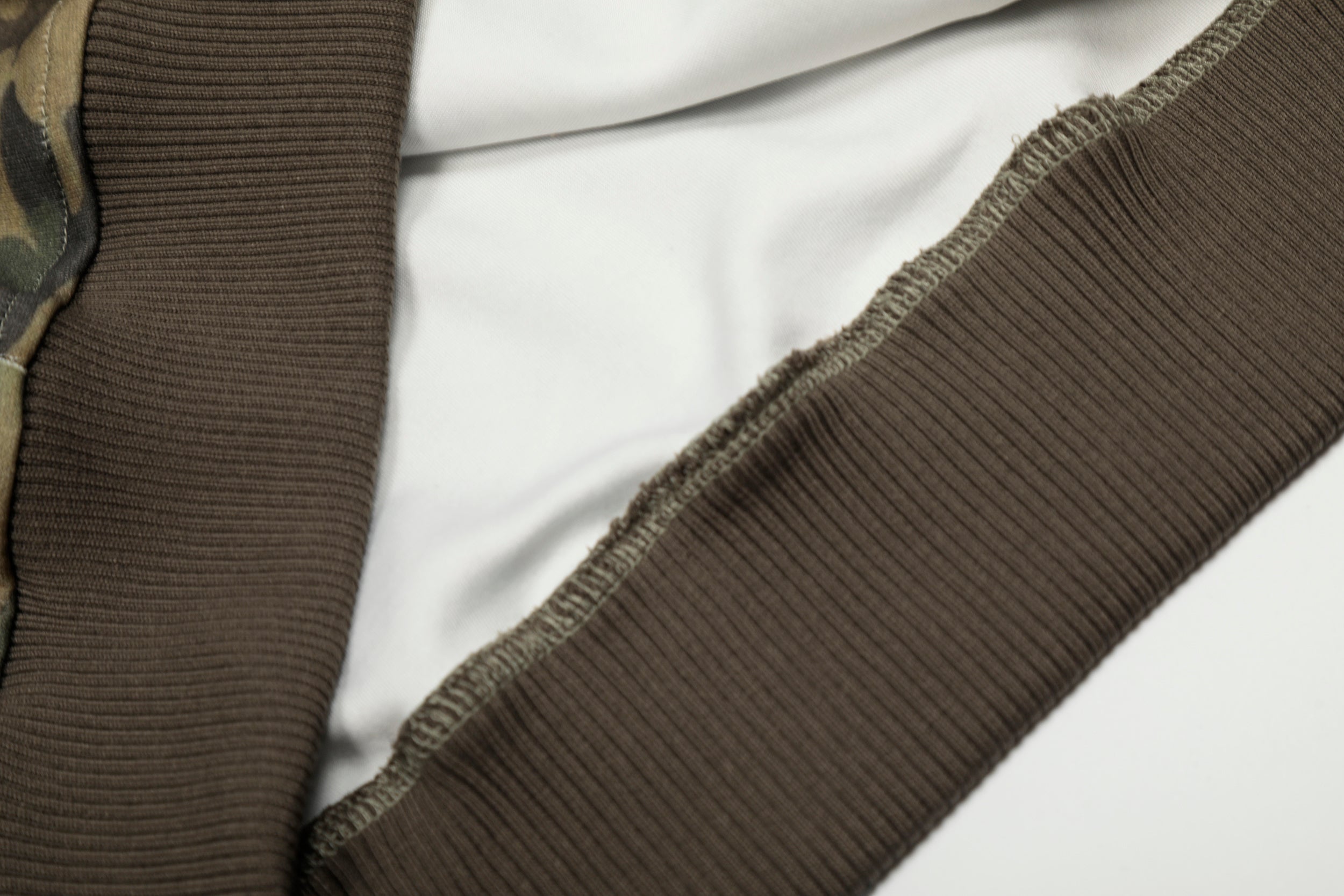 3-6-5.shop Camo Chenille Patch Half-Zip Hoodie