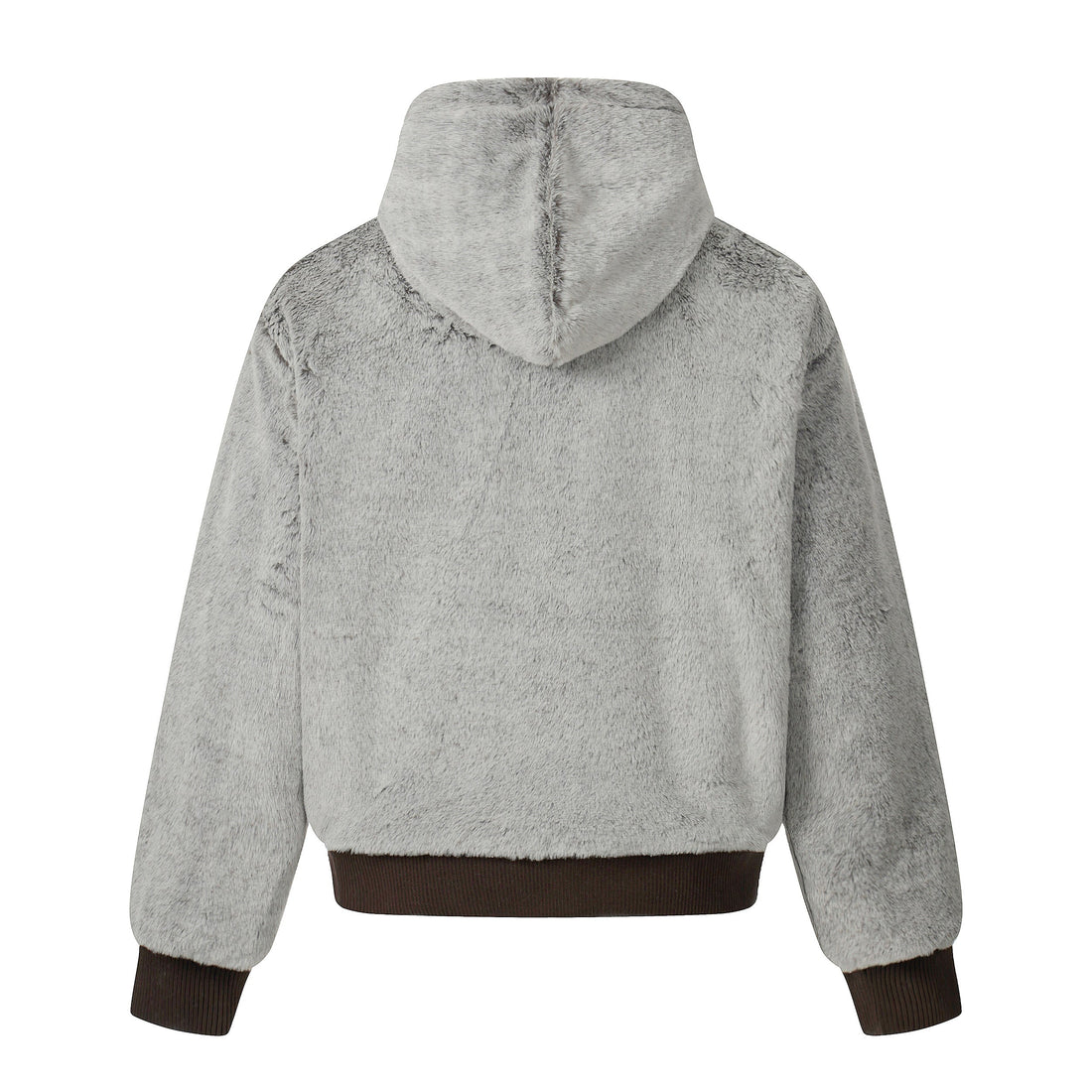 3-6-5.shop Wool Blend Fleece Hooded Bomber Jacket