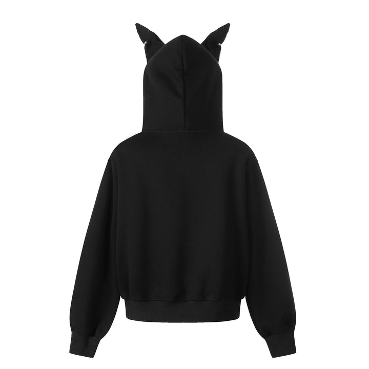 3-6-5.shop Leopard Panel Zip Hoodie