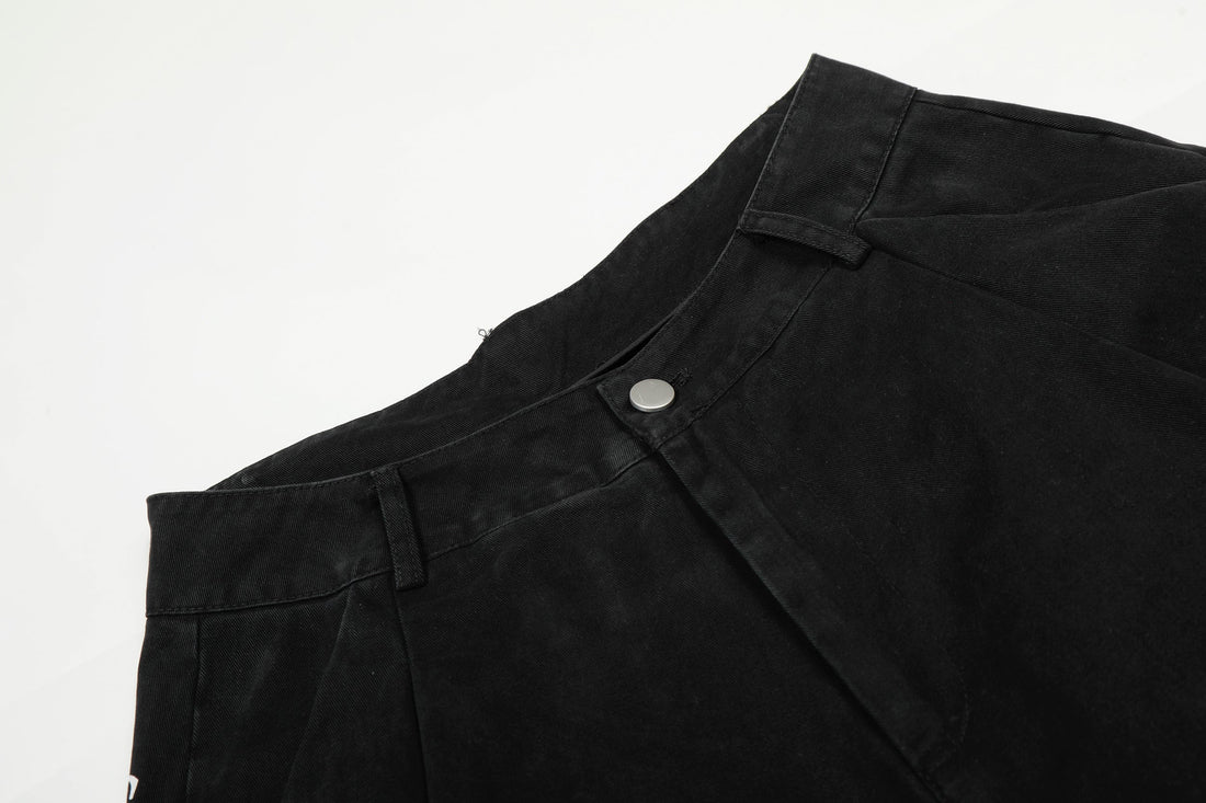 3-6-5.shop Typography Cargo Wide-Leg Pants