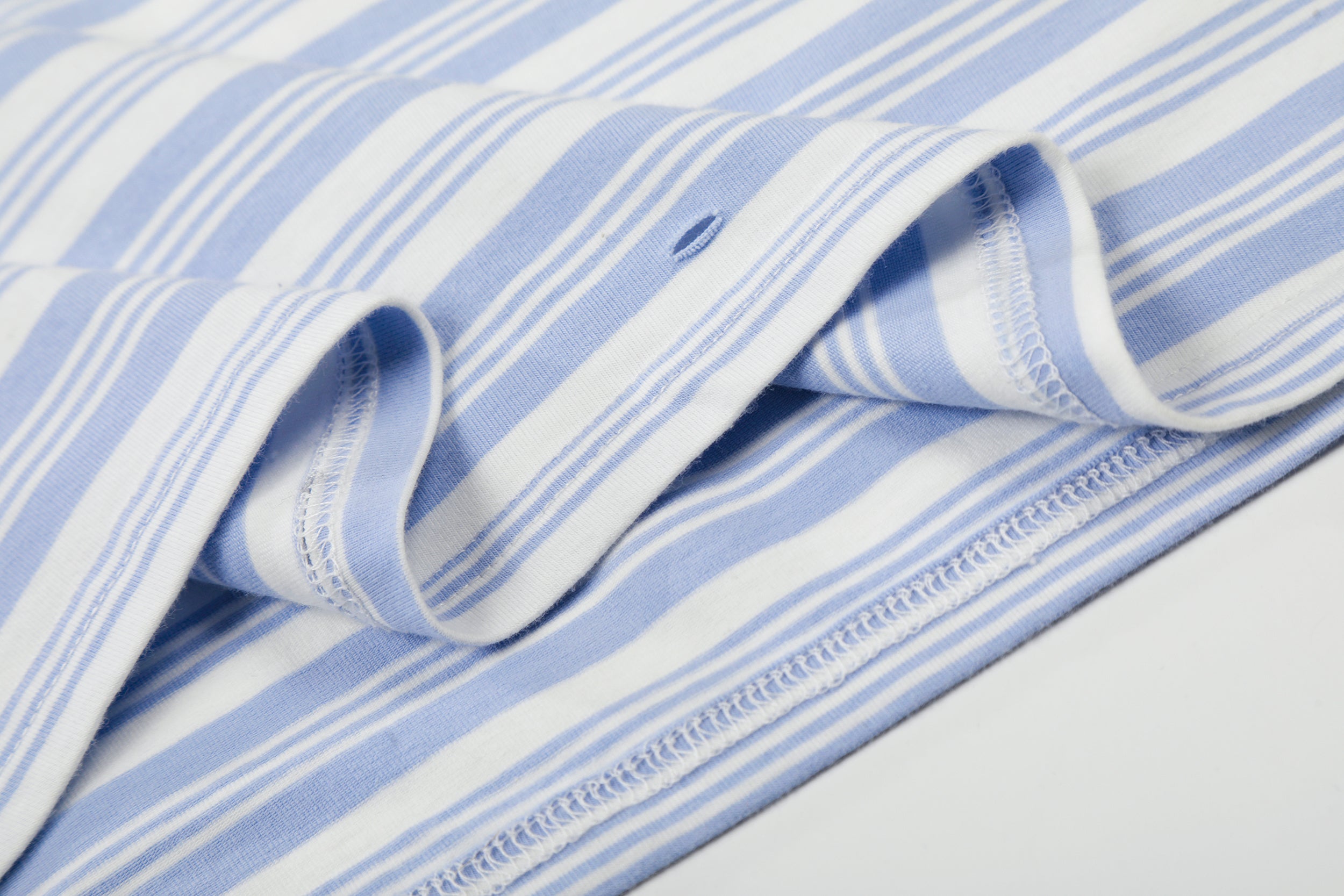 3-6-5.shop Striped Long Sleeve Polo Shirt