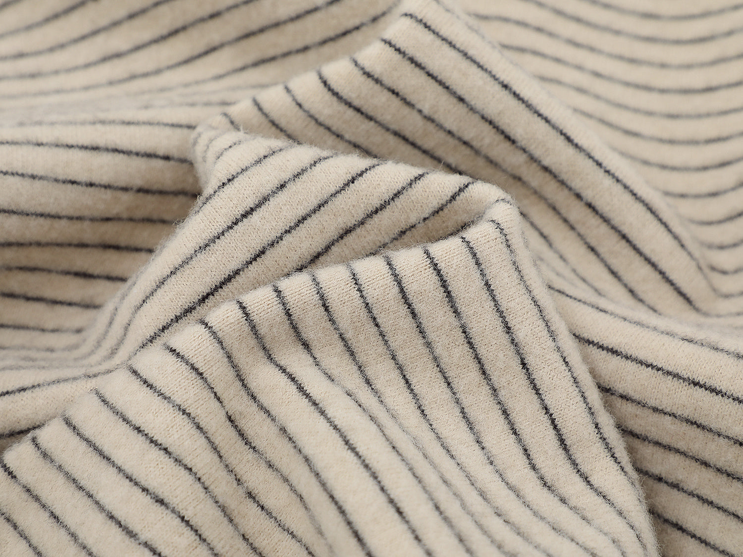 3-6-5.shop Striped Knit Zip Hoodie