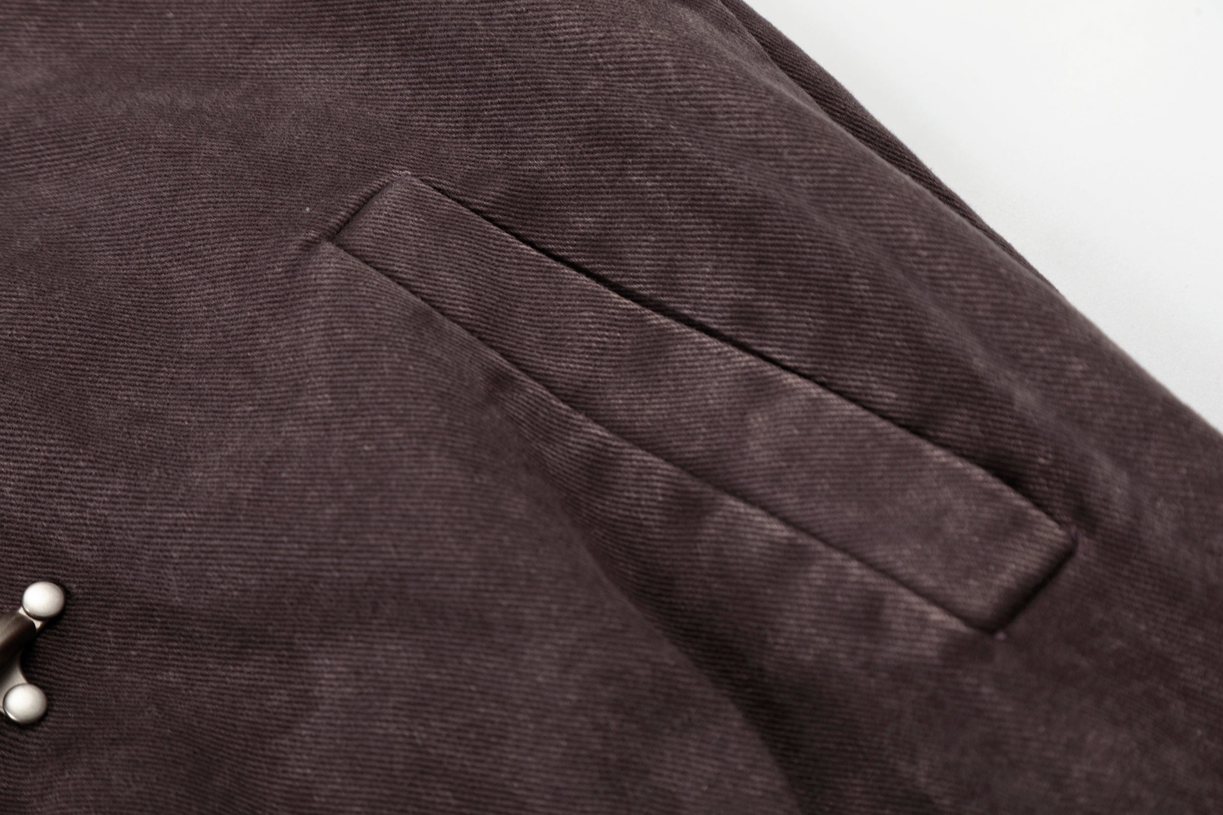 3-6-5.shop Buckle Detail Washed Hooded Jacket